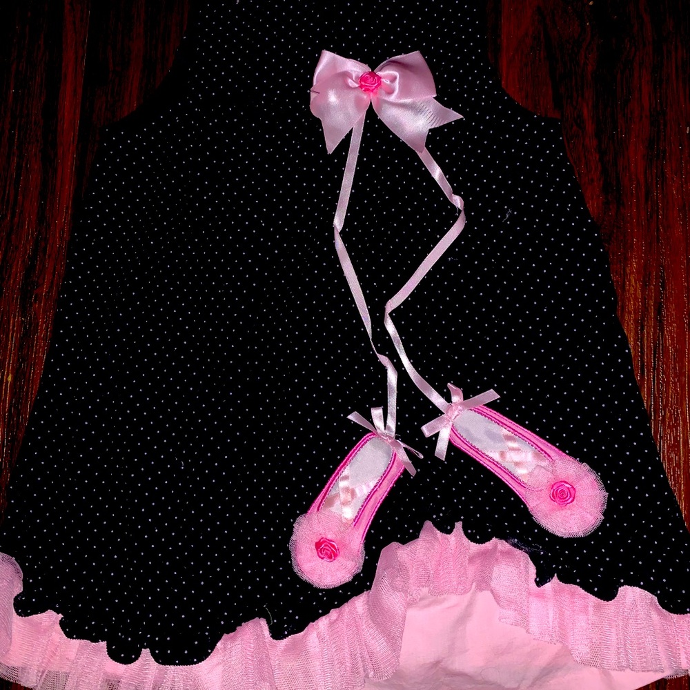 Rare Too corduroy dress with ballet slippers